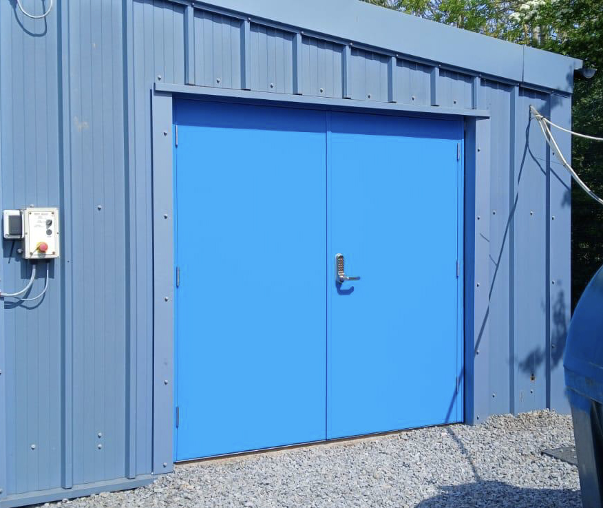 steel-doors-blue